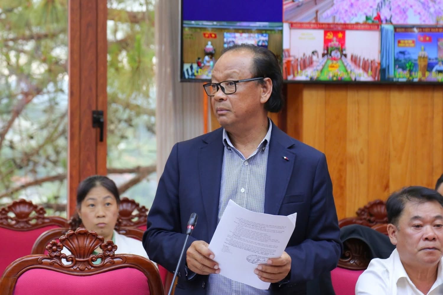 ông Nguyễn Văn Khoa – Chủ tịch Hiệp hội Du lịch tỉnh Lâm Đồng, phát biểu tại buổi làm việc