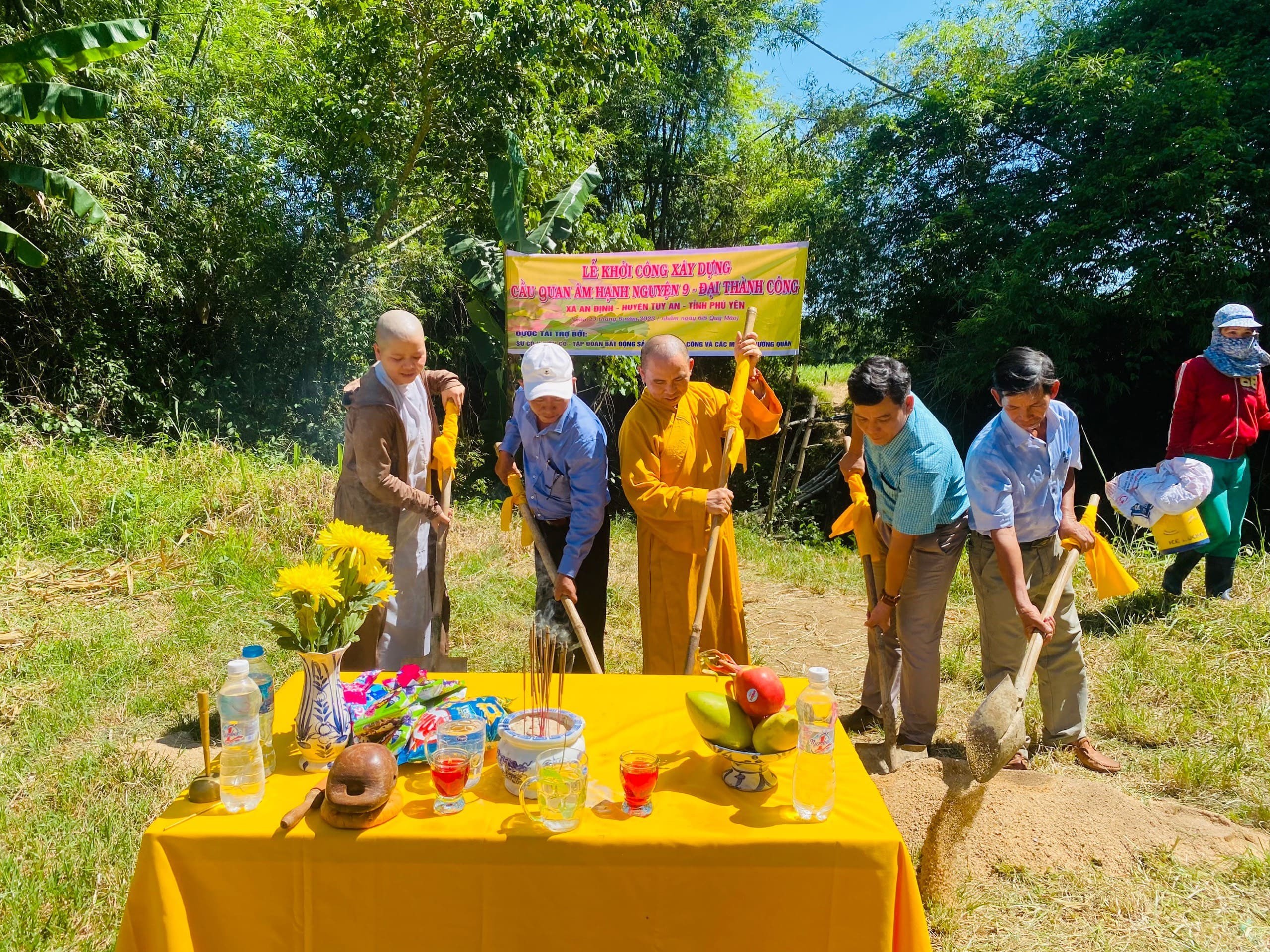 Khởi công xây dựng cầu Quan Âm hạnh nguyện 9 tại Phú Yên