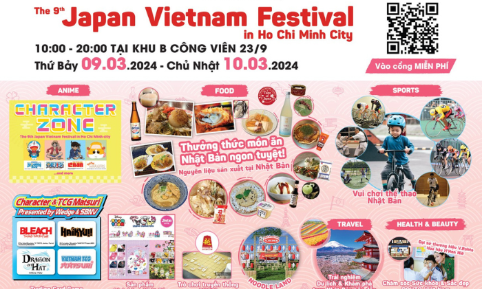 Lễ hội Việt - Nhật lần thứ 9 sắp diễn ra tại Công viên 23/9 có gì đặc biệt?