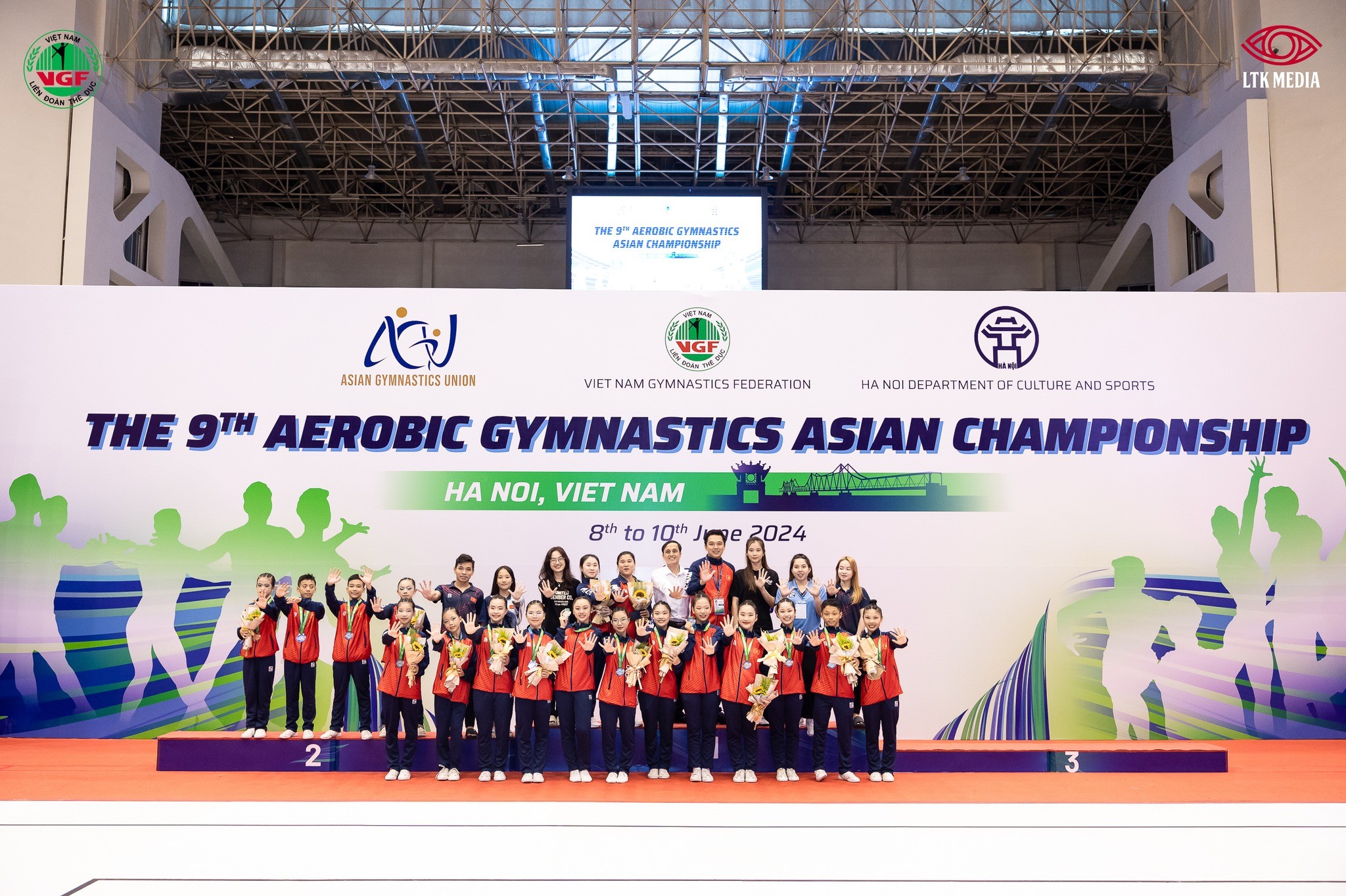 Việt Nam dẫn đầu toàn đoàn tại Giải vô địch Thể dục Aerobic châu Á lần thứ 9