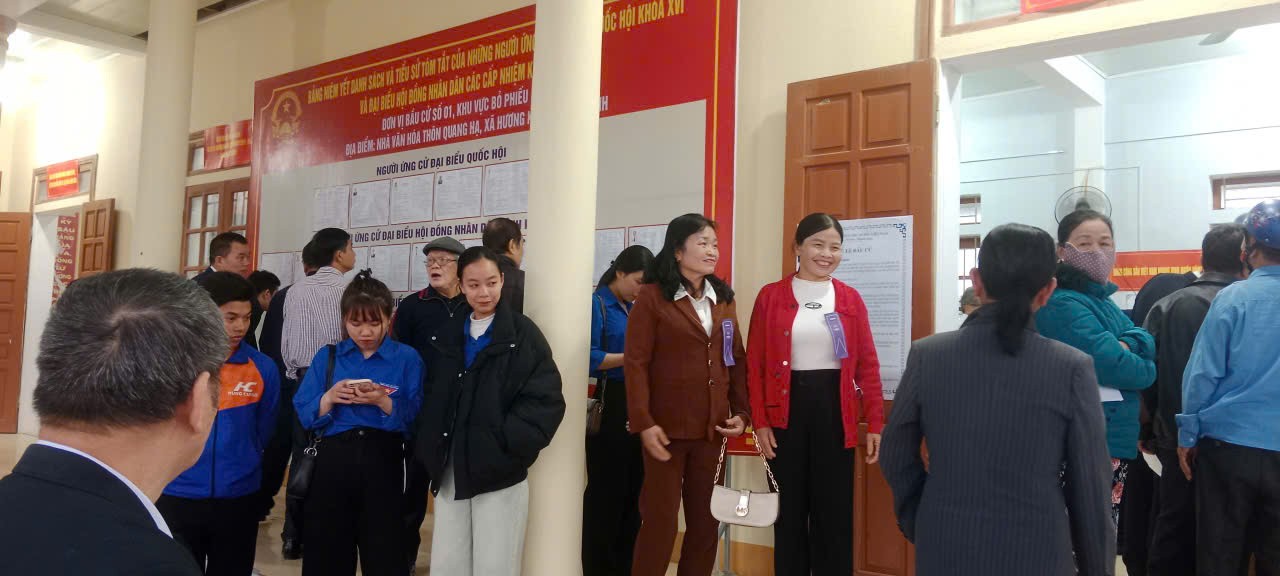 Hà Tĩnh: Rộn ràng không khí bầu cử tại xã Hương Khê