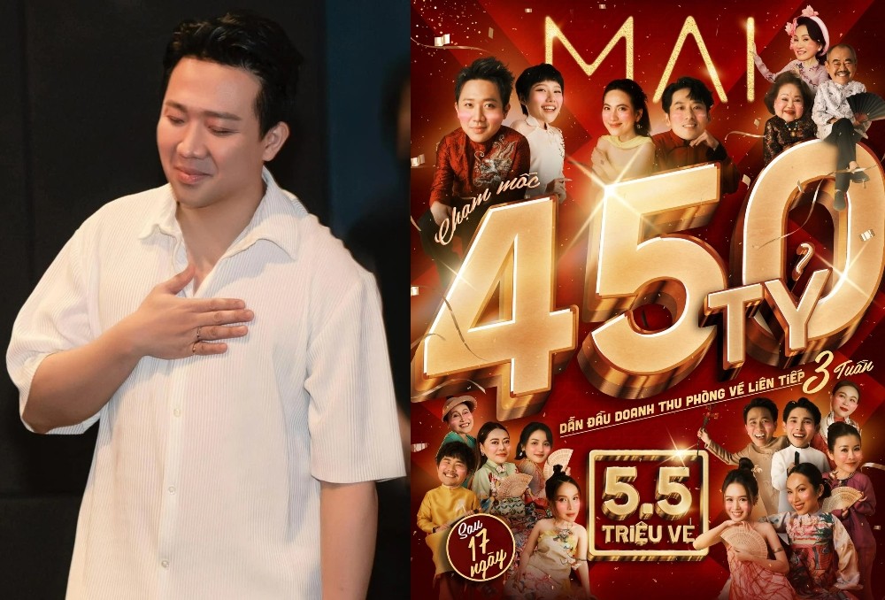 Trấn Thành nói gì khi Mai vượt qua “Bố già" trở thành phim chiếu rạp ăn khách thứ hai trong lịch sử điện ảnh Việt