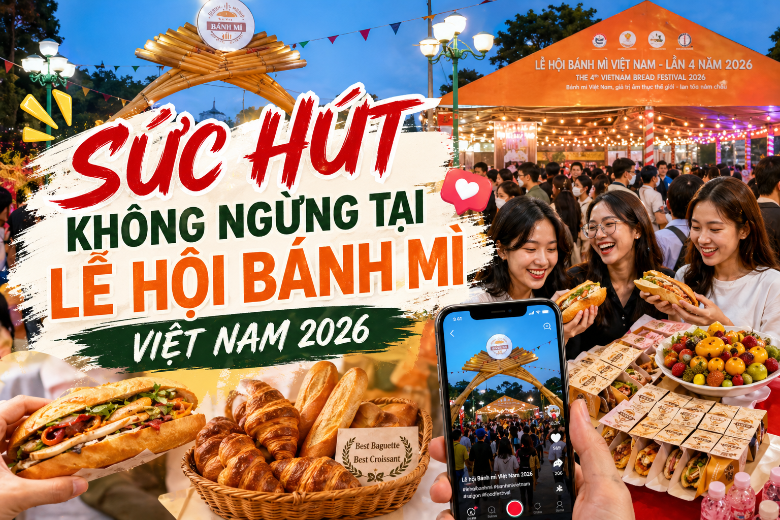Lễ hội Bánh mì Việt Nam 2026: Không khí bùng nổ tại sự kiện và hiệu ứng lan tỏa mạnh mẽ trên mạng xã hội