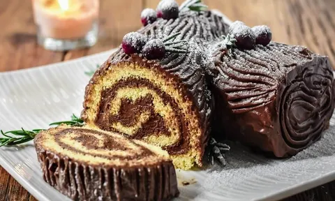 Hướng dẫn để làm bánh kem khúc cây mùa Noel
