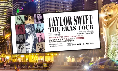 Du lịch Singapore kết hợp xem show Taylor Swift: Việt Nam nằm trong top 8 nước đặt vé nhiều nhất