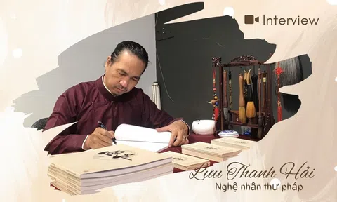 Nghệ nhân thư pháp Lưu Thanh Hải: “Viết thư pháp là vẽ nội tâm, mỗi lần viết là một sự trải lòng”