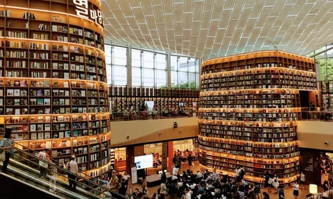 Ấn tượng thư viện sách "khổng lồ" Starfield tại Seoul