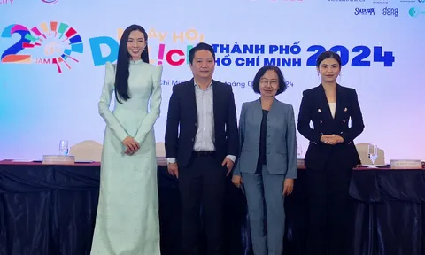 Hoa hậu Thùy Tiên mang “Đu đêm” đến với Ngày hội Du lịch TP.HCM