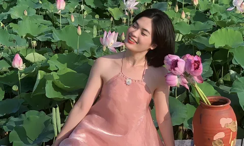Cách Hà Nội 100km có một đầm sen nở rộ đẹp đến nao lòng, du khách chen nhau "sống ảo"
