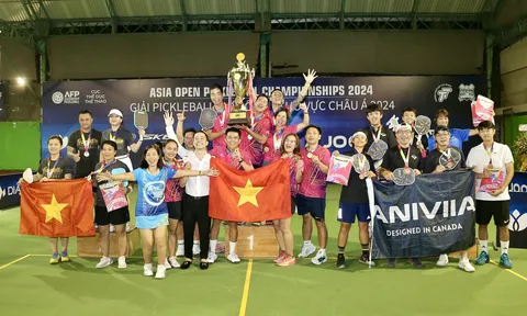 Thi đấu thăng hoa, đoàn Việt Nam đạt thành tích khủng tại giải Pickleball châu Á 2024