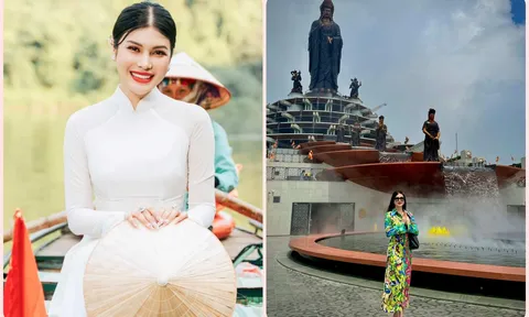 Lily Chen thăm tượng Phật Bà bằng đồng cao nhất châu Á, nằm ở đỉnh núi là “nóc nhà Nam Bộ”