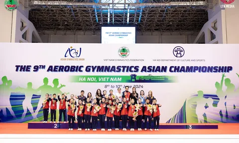 Việt Nam dẫn đầu toàn đoàn tại Giải vô địch Thể dục Aerobic châu Á lần thứ 9