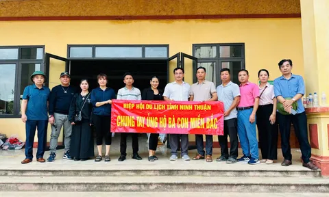 Hiệp hội Du lịch Ninh Thuận tổ chức đoàn cứu trợ đến tỉnh Yên Bái