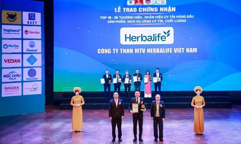 Herbalife Việt Nam đạt giải thưởng “Thương Hiệu, Nhãn Hiệu Uy Tín Hàng Đầu Việt Nam” 2025