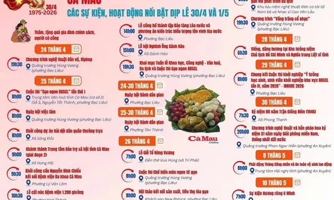 Cà Mau bùng nổ mùa lễ hội 30/4 - 1/5 với chuỗi sự kiện quy mô lớn