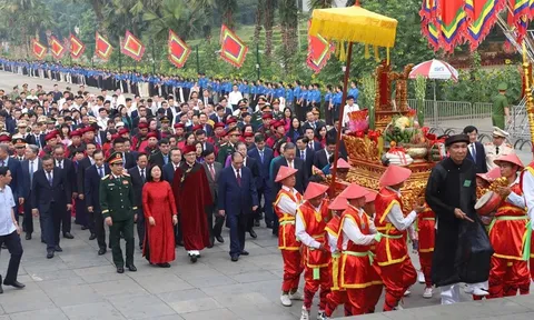 Tổng Bí thư, Chủ tịch nước Tô Lâm cùng lãnh đạo Đảng, Nhà nước dâng hương Giỗ Tổ Hùng Vương năm Bính Ngọ 2026