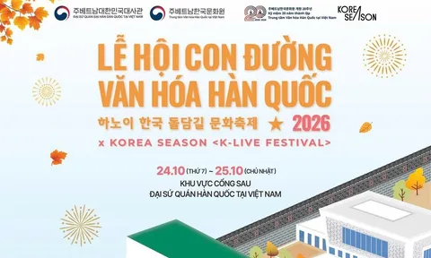 Lễ hội Con đường văn hóa Hàn Quốc 2026 & K-Live Band Festival: Điểm hẹn giao lưu văn hóa Việt Nam - Hàn Quốc giữa mùa thu Hà Nội