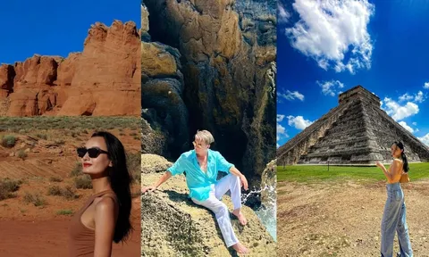 Sao Việt du hí châu Mỹ tháng 9: Đàm Vĩnh Hưng thăm đảo quỷ Bermuda, Hương Giang thả dáng ở di tích Maya