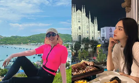 Sao Việt du lịch mùa thu: Hương Giang chiêm ngưỡng Nhà thờ Duomo di Milano, Tóc Tiên thả dáng ở biển Ninh Thuận