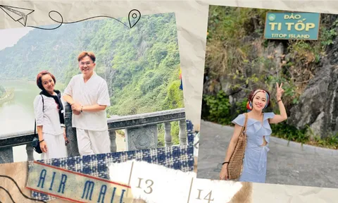 Diễn viên Kim Huyền cùng MC Đại Nghĩa check-in Hà Nội, Ninh Bình, Vịnh Hạ Long