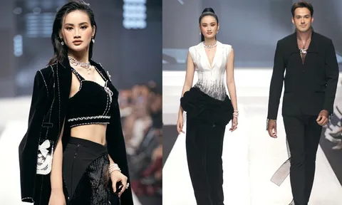 Hoa hậu Ý Nhi trở lại sàn catwalk sau thời gian du học ở Úc, làm first face trong BST của NTK Hà Duy