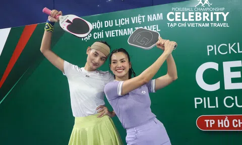 Siêu mẫu Anh Thư - Lê Thúy: “Chúng tôi bất ngờ về độ ăn ý của nhau trên sân pickleball”