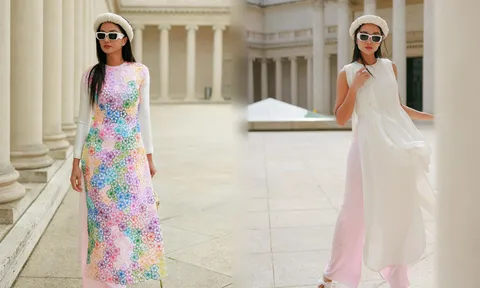 Khán giả vỡ òa trước phong cách thời trang áo dài nổi bật của hoa hậu H'Hen Niê trên đất Mỹ