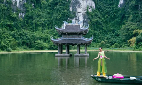 Hoa hậu Xuân Hạnh công bố hình hiệu được quay tại Ninh Bình để chuẩn bị cho cuộc thi Miss Cosmo 2024