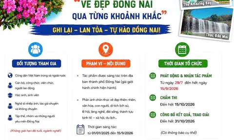 Đồng Nai phát động Cuộc thi ảnh đẹp năm 2026 