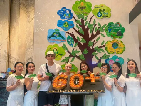 Adamas Boutique Hotel Nha Trang hưởng ứng Giờ Trái Đất 2026, lan tỏa thông điệp du lịch xanh
