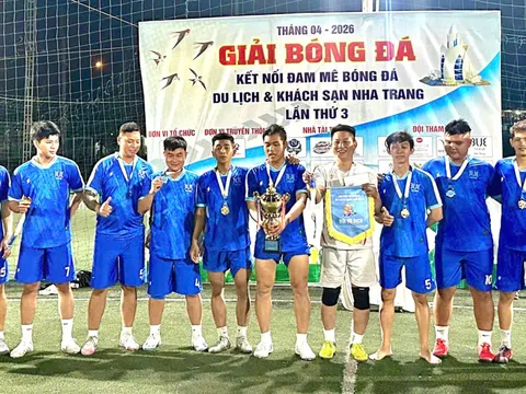 Giải bóng đá khách sạn Nha Trang 2026: TUI BLUE lên ngôi vô địch, lan tỏa tinh thần gắn kết ngành du lịch