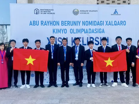 Việt Nam xếp vị thứ nhất toàn đoàn tại Olympic Hóa học Quốc tế Abu Reikhan Beruniy