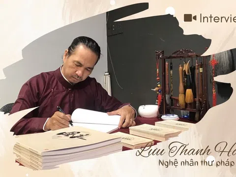 Nghệ nhân thư pháp Lưu Thanh Hải: “Viết thư pháp là vẽ nội tâm, mỗi lần viết là một sự trải lòng”