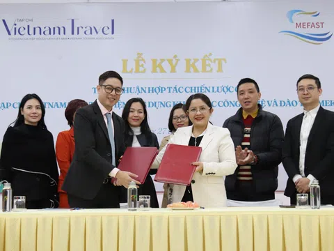 Ban lãnh đạo Tạp chí Vietnam Travel hợp tác với Viện ứng dụng Khoa học công nghệ và Đào tạo Mekong