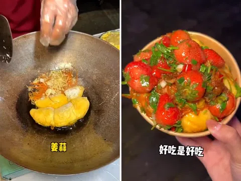 Món sầu riêng xào dâu tây kèm tỏi ớt gây bão mạng xã hội Trung Quốc