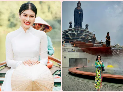 Lily Chen thăm tượng Phật Bà bằng đồng cao nhất châu Á, nằm ở đỉnh núi là “nóc nhà Nam Bộ”