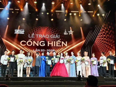 LỄ TRAO GIẢI CỐNG HIẾN NĂM 2026:  ĐẠI TIỆC ÂM NHẠC VÀ HÀNH TRÌNH TÔN VINH NHỮNG GIÁ TRỊ ĐỈNH CAO