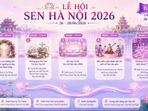 Lễ hội Sen Hà Nội 2026: Đánh thức thương hiệu du lịch văn hóa Thủ đô từ hương sắc sen Tây Hồ