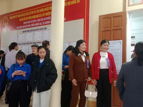 Hà Tĩnh: Rộn ràng không khí bầu cử tại xã Hương Khê