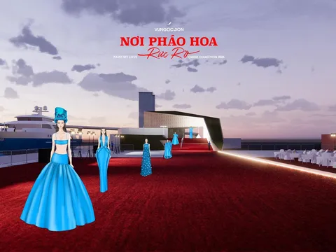 VUNGOC&SON hé hộ sàn catwalk dài 300 mét của show diễn "Nơi pháo hoa rực rỡ"