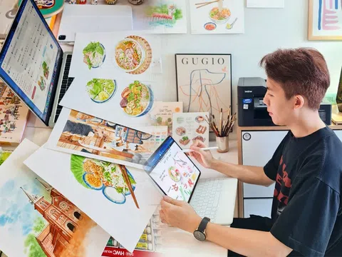 “Chụp ảnh” mĩ vị bằng họa cụ, hoạ sĩ trẻ lan toả ẩm thực Việt ra thế giới