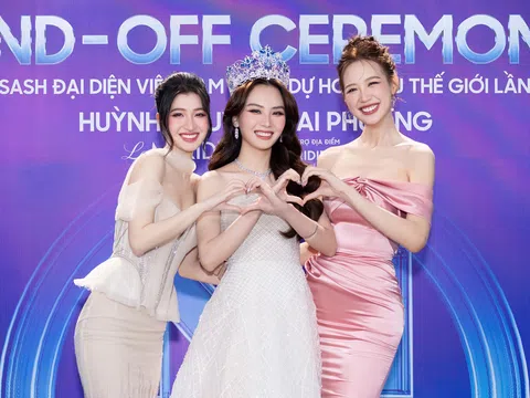 Hoa hậu Mai Phương nhận sash đại diện Việt Nam dự thi Miss World lần thứ 71