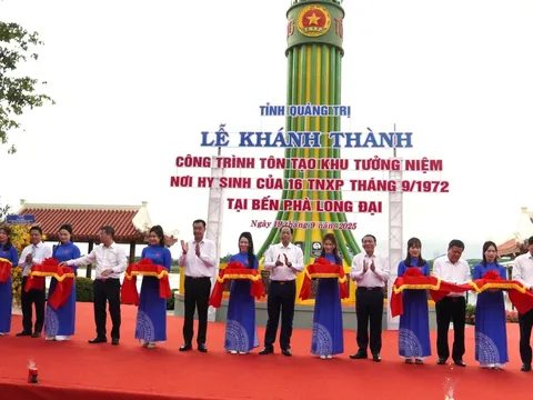 Khánh thành công trình tôn tạo Khu tưởng niệm nơi hy sinh của 16 thanh niên xung phong