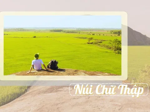 Ngút ngàn cánh đồng xanh mát tại núi đá Chữ Thập - Đồng Nai