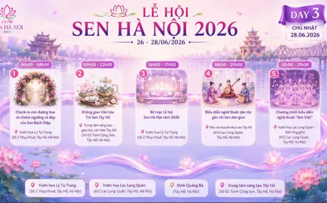Lễ hội Sen Hà Nội 2026: Đánh thức thương hiệu du lịch văn hóa Thủ đô từ hương sắc sen Tây Hồ