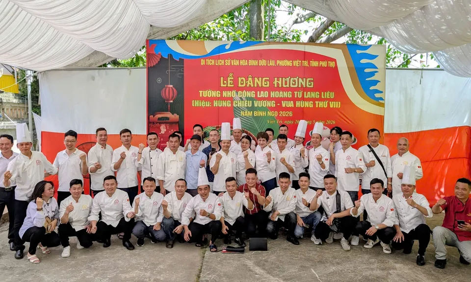 Liên chi hội Đầu bếp Việt Nam tổ chức lễ dâng hương tưởng nhớ Hoàng tử Lang Liêu tại đất Tổ